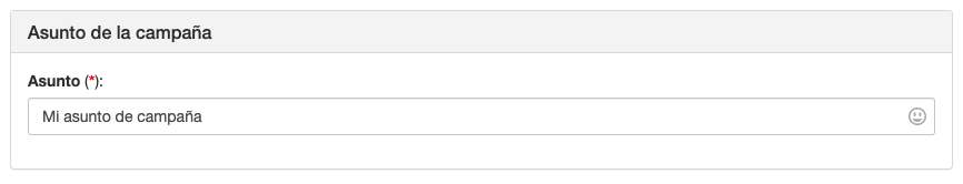 Añade un asunto creando campañas de email marketing -