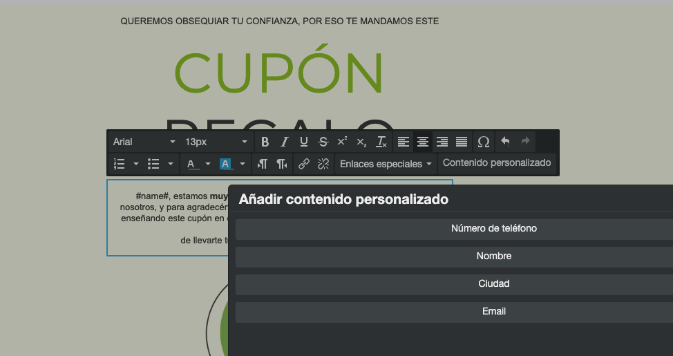 Añade campos personalizados en tus campañas de email marketing -