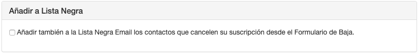 Añadir a la lista negra en tus campañas de email marketing -