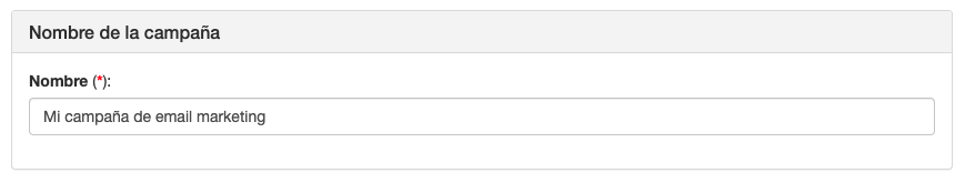 Escoge un nombre al crear campañas de email marketing -