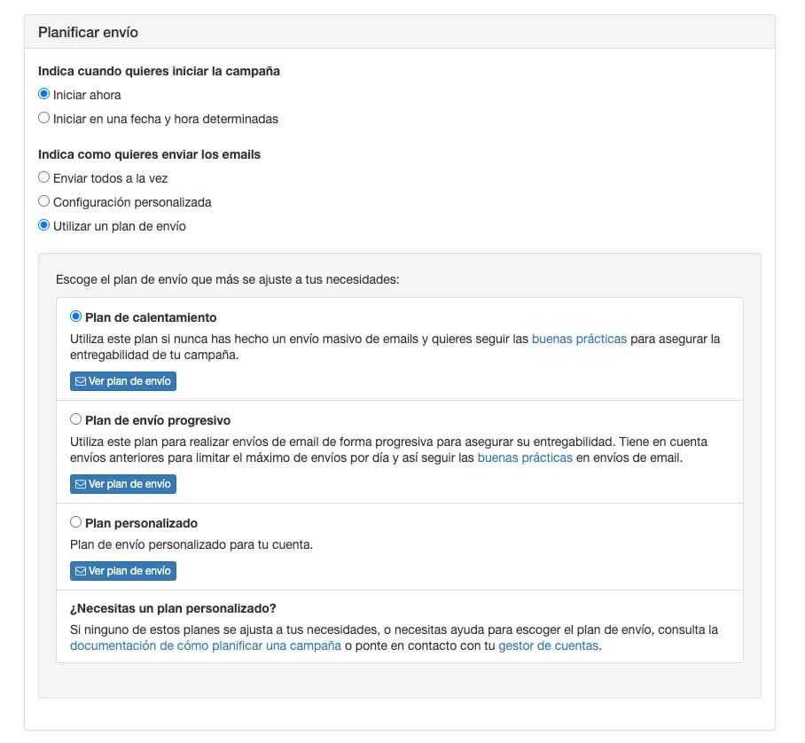 Planifica tus campañas de email marketing -